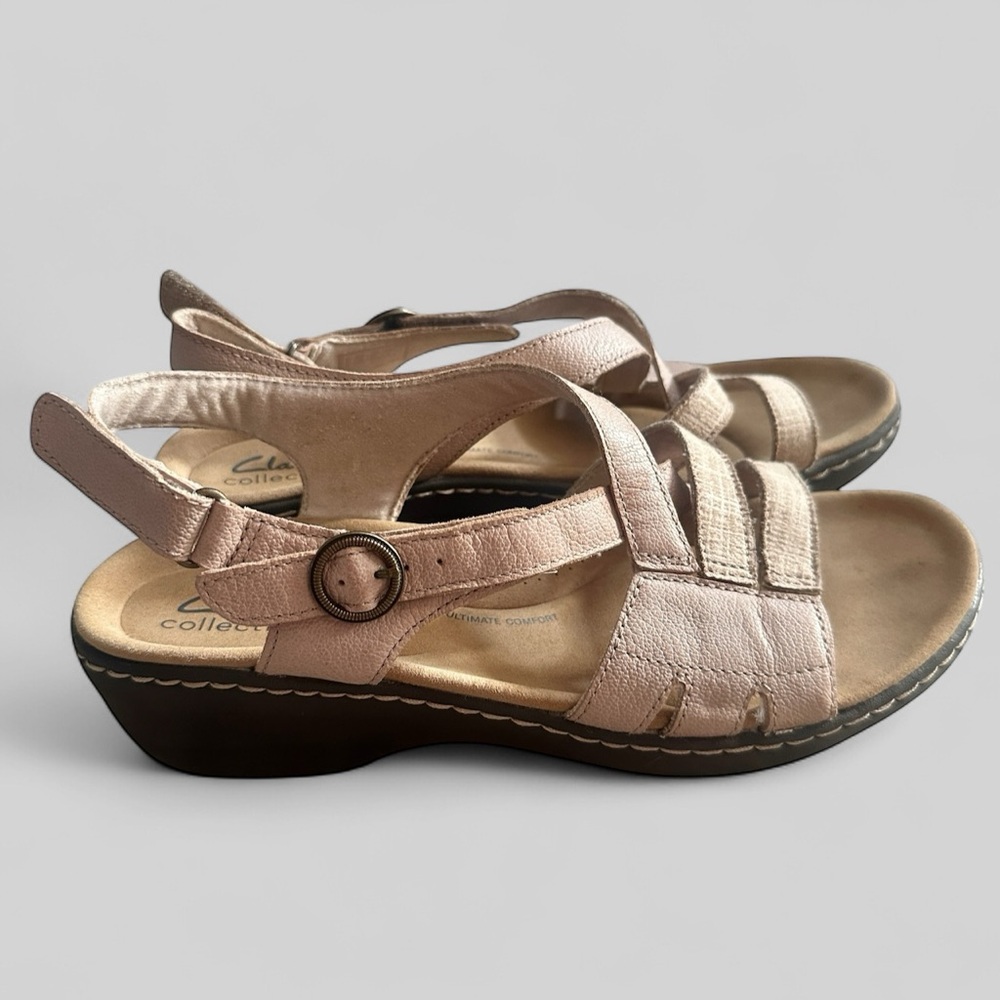 Clark’s Merliah Bonita Wedge Strap Sandal Womens 8.5